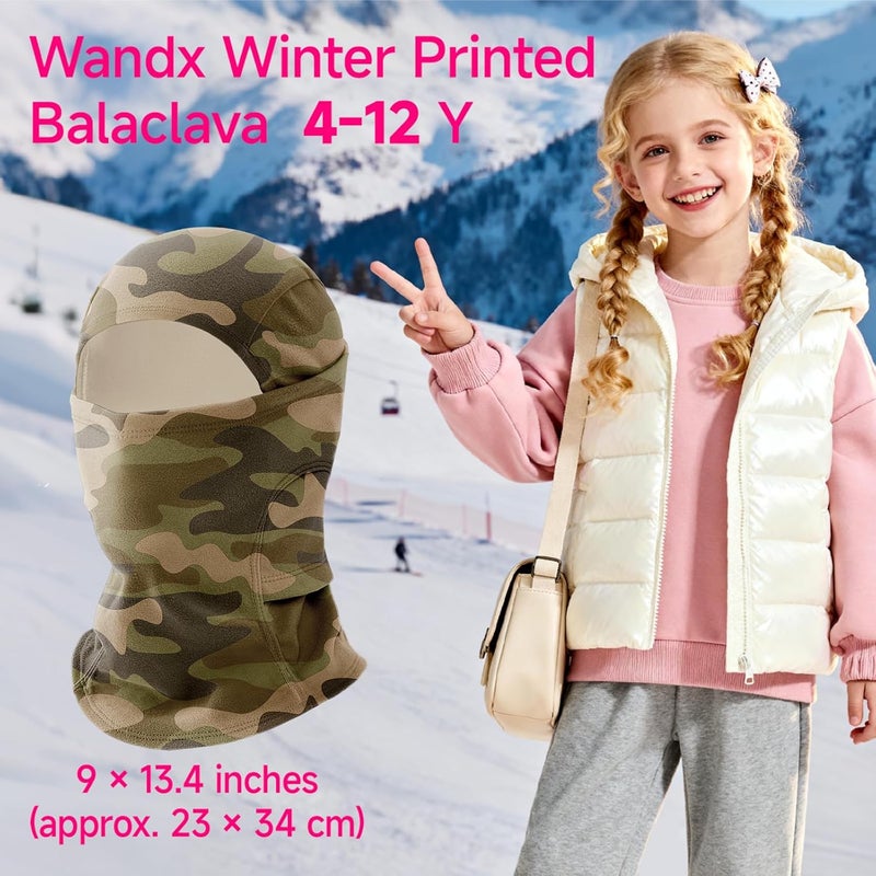 Wandx Winter Kids Balaclava Face Mask Full Fleece Gaiter Ski Mask Neck Warmer for Cold Weather Windproof Face Cover for Boys Girls - Image 4